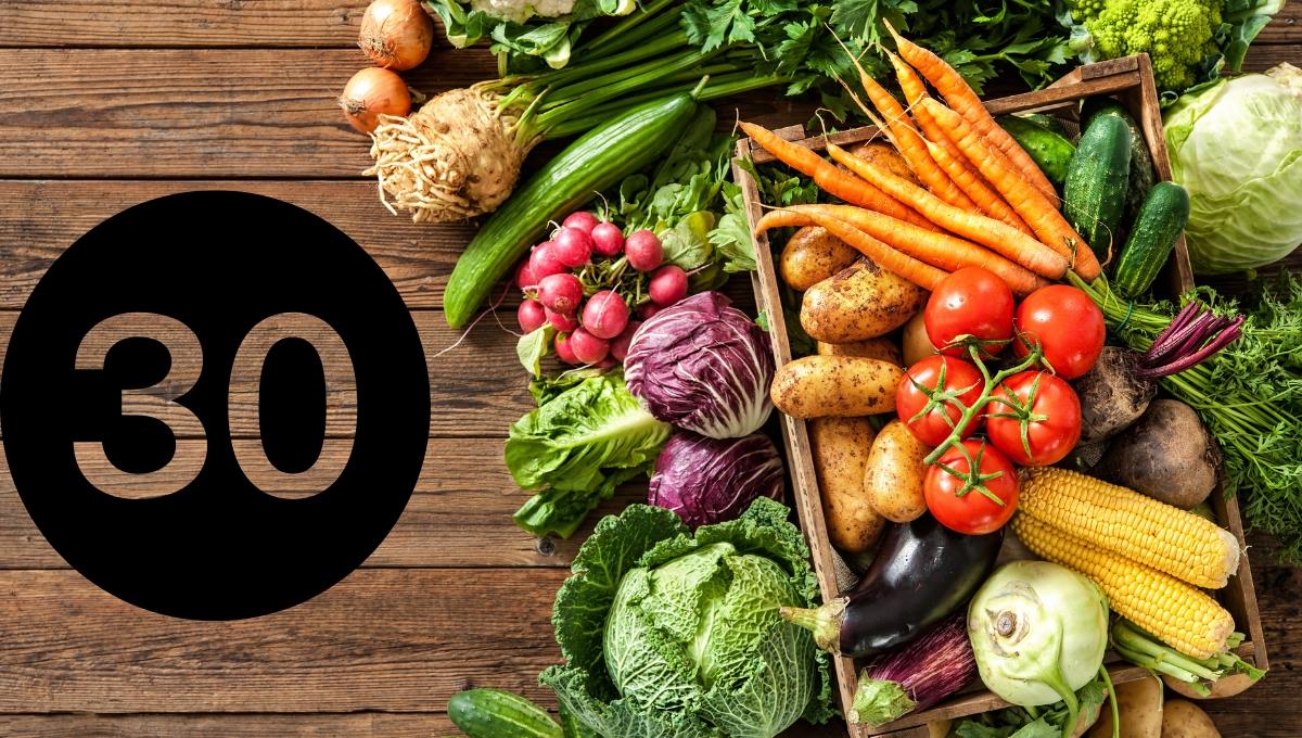 Conoce la regla de las 30 plantas, que podrás incorporar a tu dieta saludable